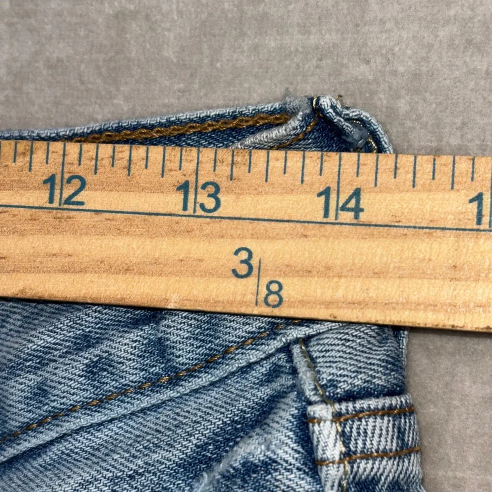 Levi Strauss 501 Denim Cut‎ Off Jean Shorts Button Fly Distressed Womens W27 - Picture 8 of 10